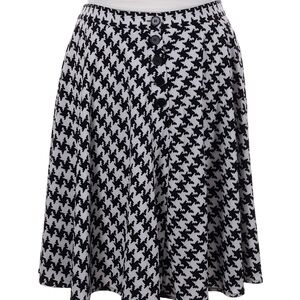 Hell Bunny Black and White Houndstooth Skirt
